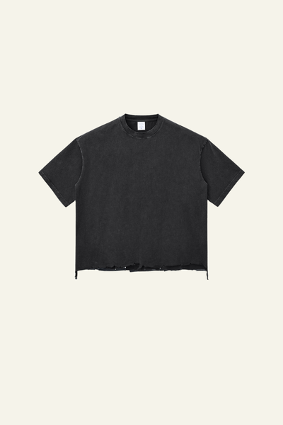 Women's  Cotton Frayed Streetwear Washed T-Shirt
