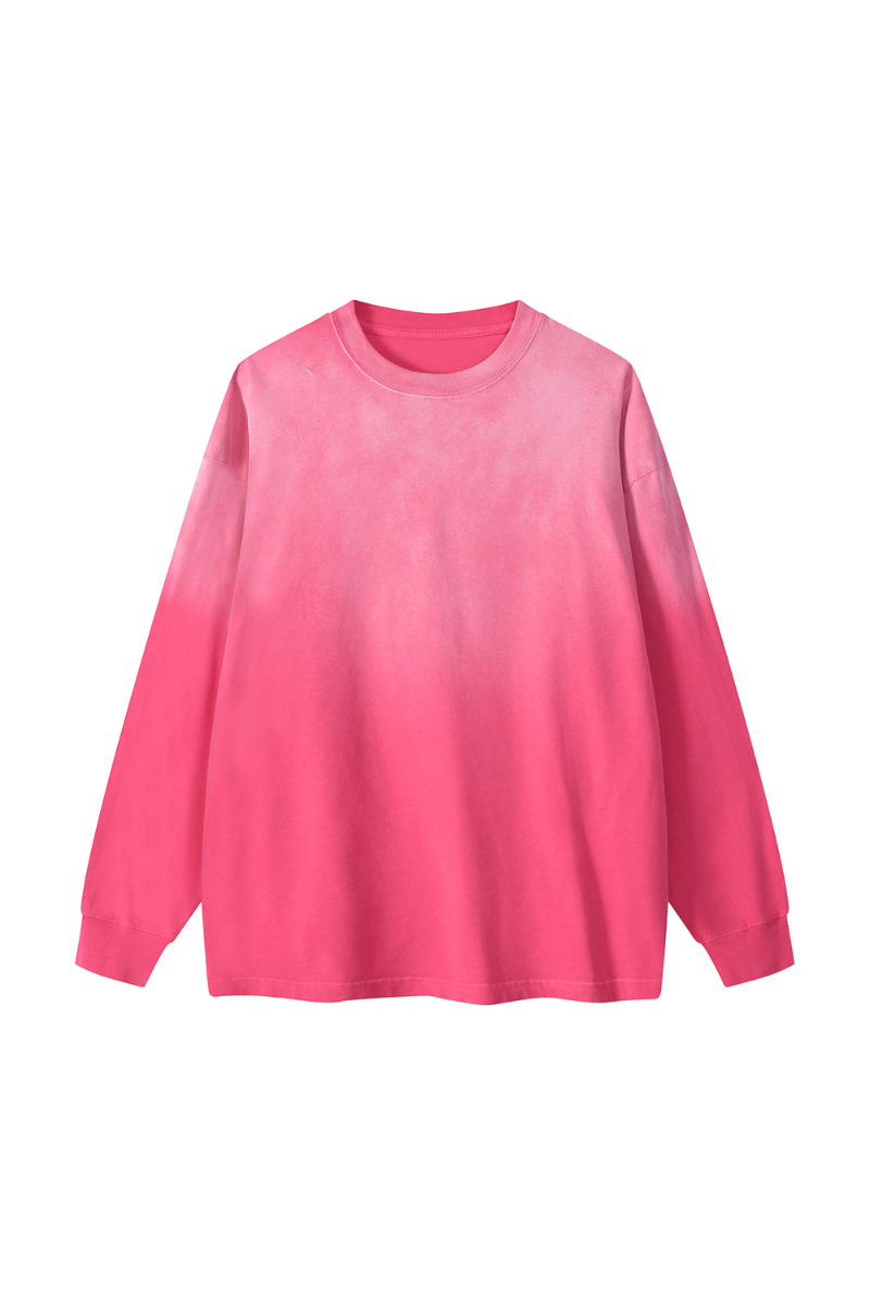 Men Fall Clothing Washed Loose Long Sleeve Cotton Top