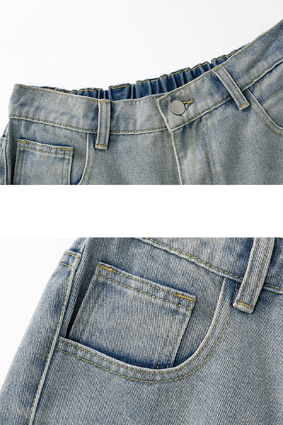 Men's SpringSummer Panel Washed 5" Jean Shorts - Retro Loose