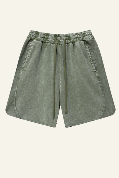 Men's Cotton Streetwear Washed Relaxed Short