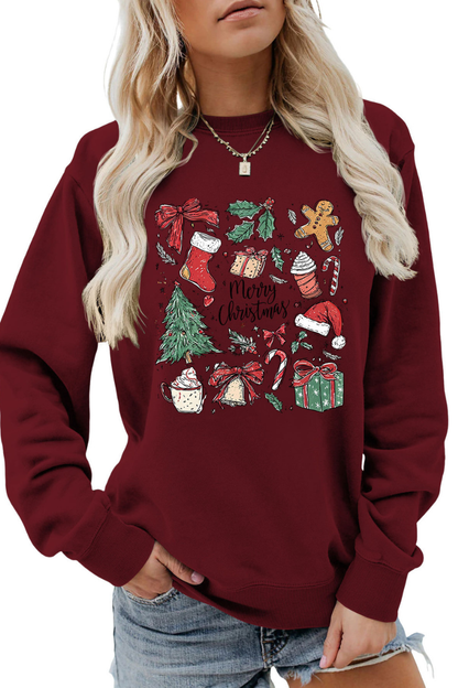 Women Winter Merry Christmas Gift Graphic Sweatshirt