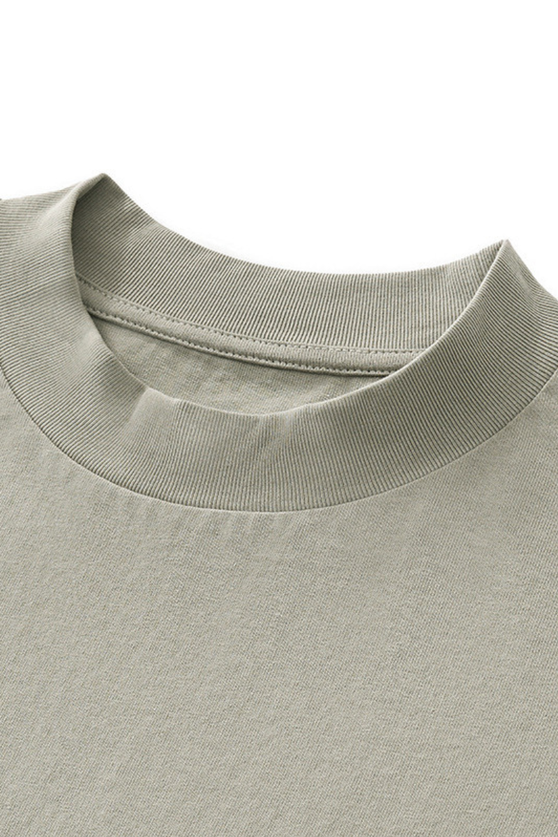 Women's Retro Cotton Drop-Shoulder Solid T-shirt