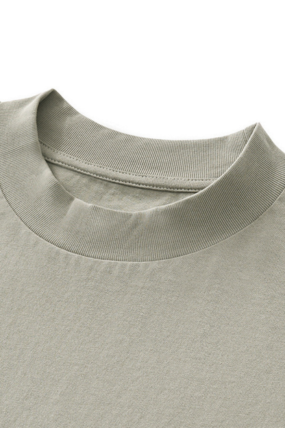Women's Retro Cotton Drop-Shoulder Solid T-shirt