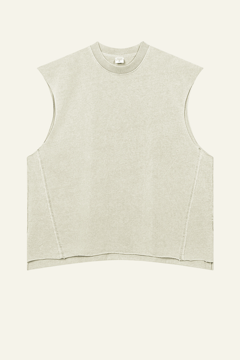Women's Cotton 270 Heavyweight Washed Side Slit Tank Top
