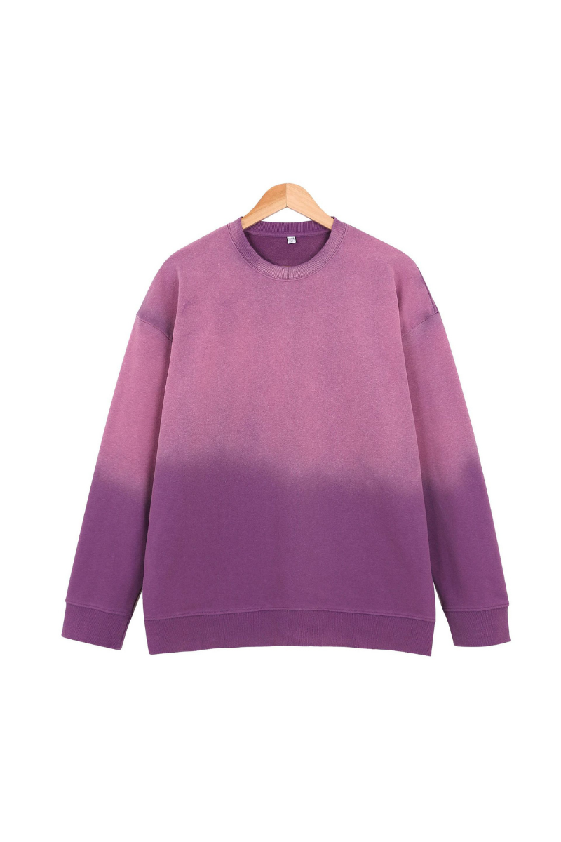 Men Fall Sandblasted Gradient Oversized Sweatshirt