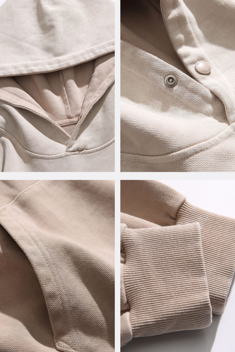 Unisex Retro Washed Gradient Cotton Loose Hoodie