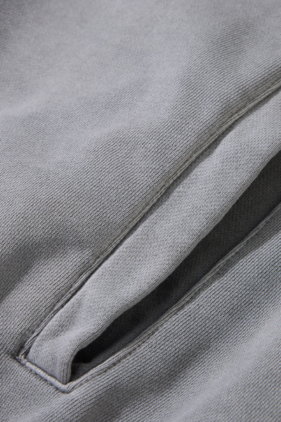 Unisex Fall Clothing Washed Raw Edge Zip Sweatshirt Jacket