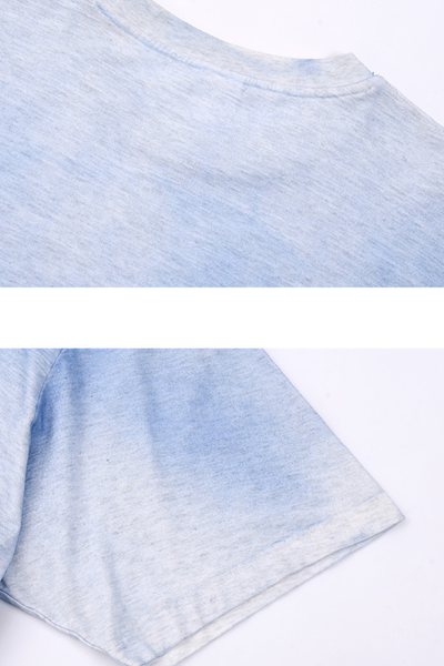 Men's Summer 160g Cotton Hand Painted Fade Loose Crew Tee