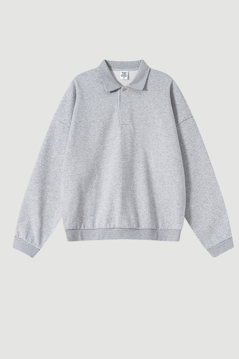 Men's Heavyweight Fleece Lapel Sweatshirt
