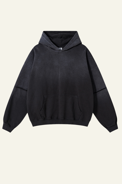 Men's Cotton Vintage Faux-Two-Piece Hoodie.