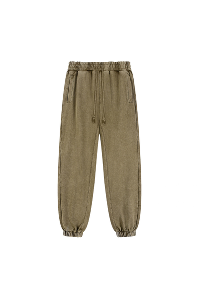 Men Fall Clothing 400G Washed Relaxed Cuff Jogger Pants