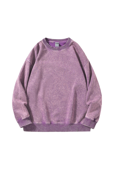Unisex Fall Clothing Vintage Washed Loose Sweatshirt