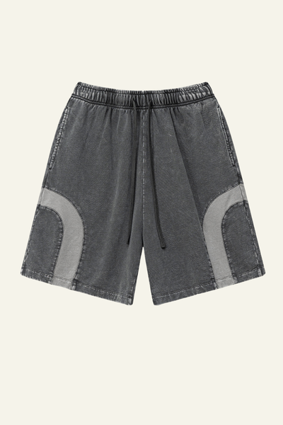 Men's Cotton Streetwear Color Block Shorts.