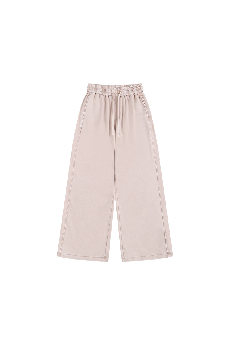 Women Fall Washed Vintage Straight Leg Sweatpants