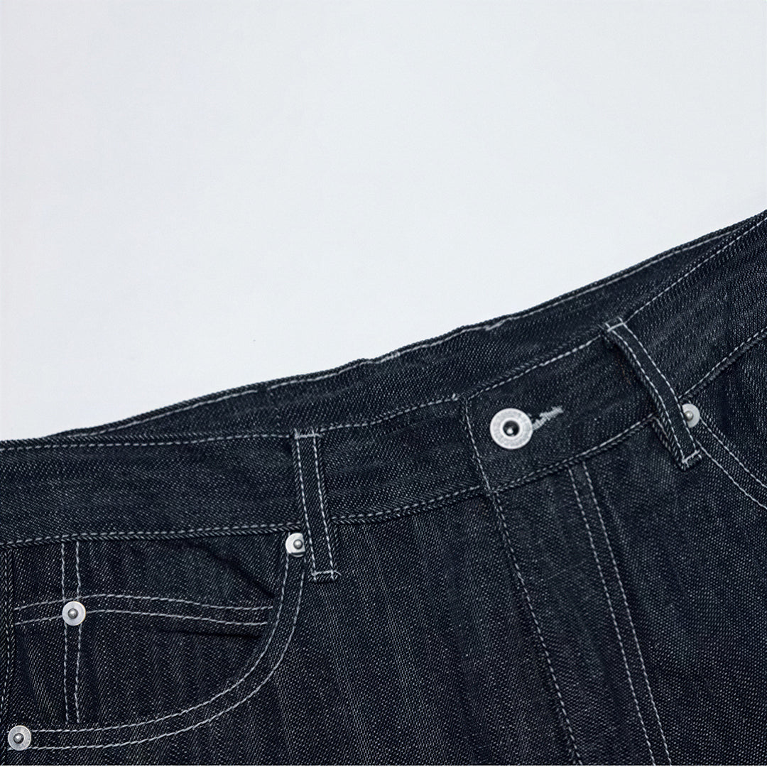 Men's Spring Denim Contrast Stitch Flare Denim Jeans
