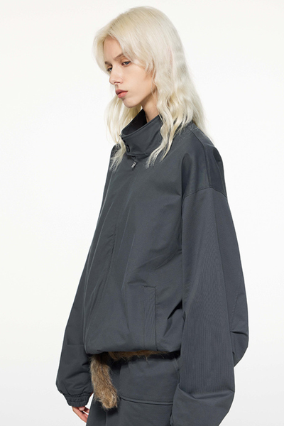 Women's SpringSummer 290g Retro Harrington Double Zip Jacket