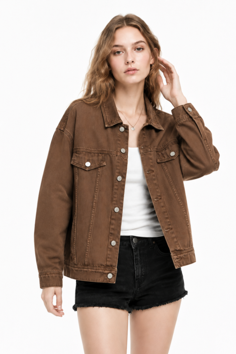 Women's & Unisex Oversized Washed Denim Jacket