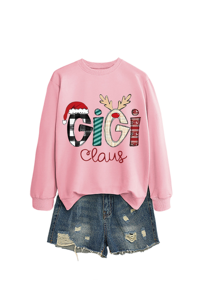 Women's Gigi Claus Loose Long Sleeve Casual Sweatshirt