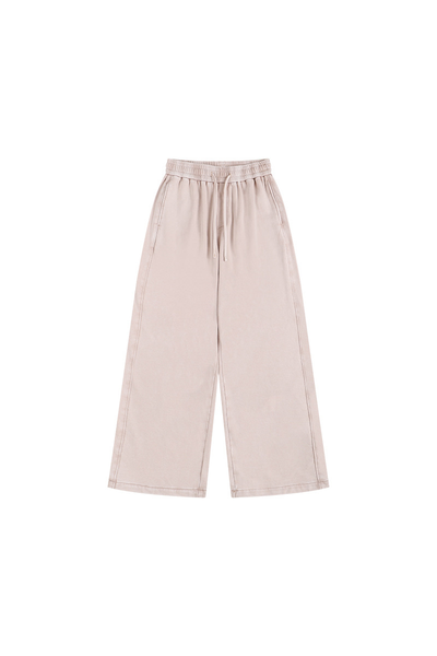 Unisex Winter Washed Fleece Straight Leg Sweatpants