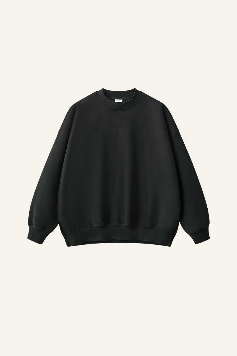 Men's Streetwear Side-Seamed Fleece-lined Pullover