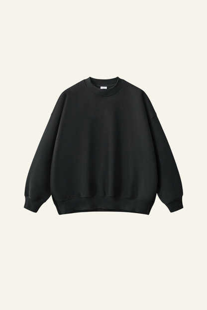 Men's Streetwear Side-Seamed Fleece-lined Pullover