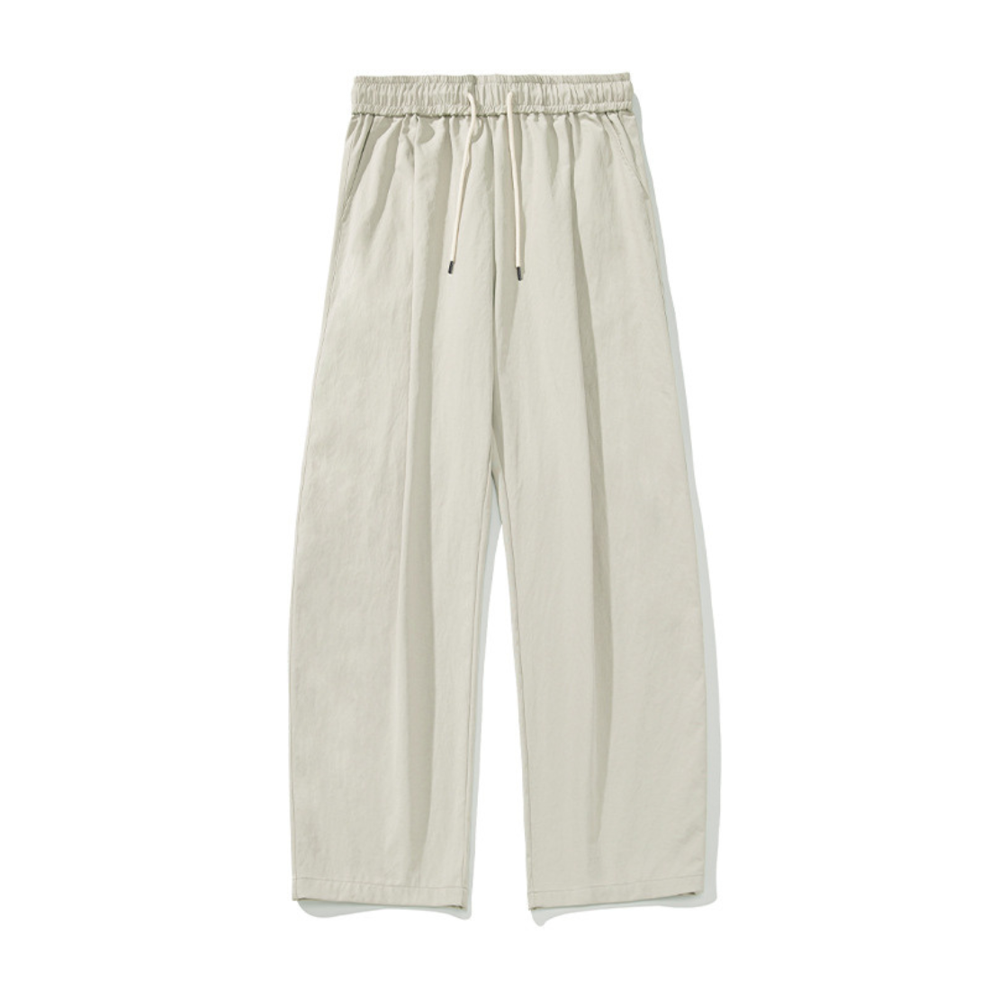 Men's Spring Pleated Loose Curved Wide Solid Pants