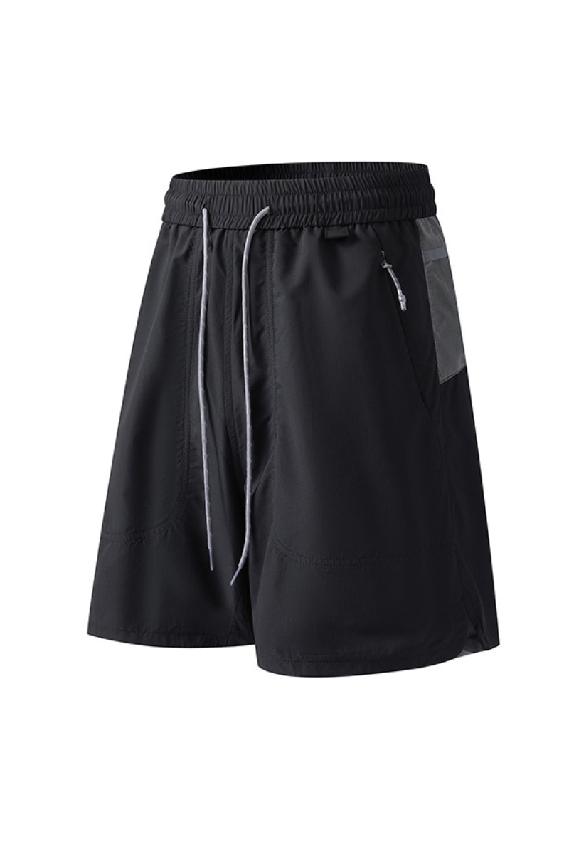 Men's Summer Loose Straight Colorblock Waterproof 5" Shorts