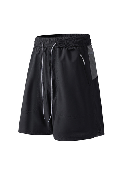 Men's Summer Loose Straight Colorblock Waterproof 5" Shorts