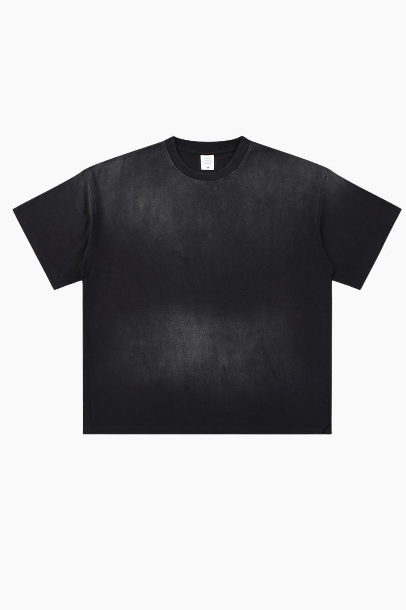 Men's Summer Cotton Washed Spray Fade Oversized Tee