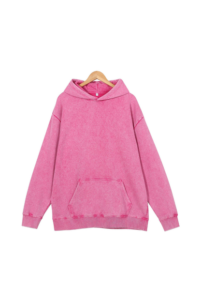 Women Fall 400G Washed Vintage Loopback Pullover Hoodie