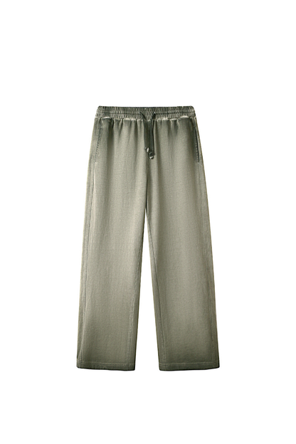 Women Fall Washed Gradient Wide Leg Sweatpants