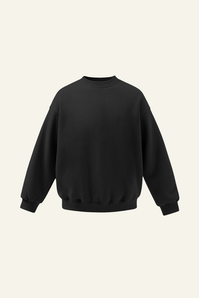 Men's Drop Shoulder Fleece Lined Solid Sweatshirt.