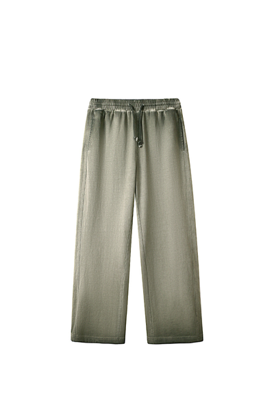 Women Fall Washed Gradient Wide Leg Sweatpants