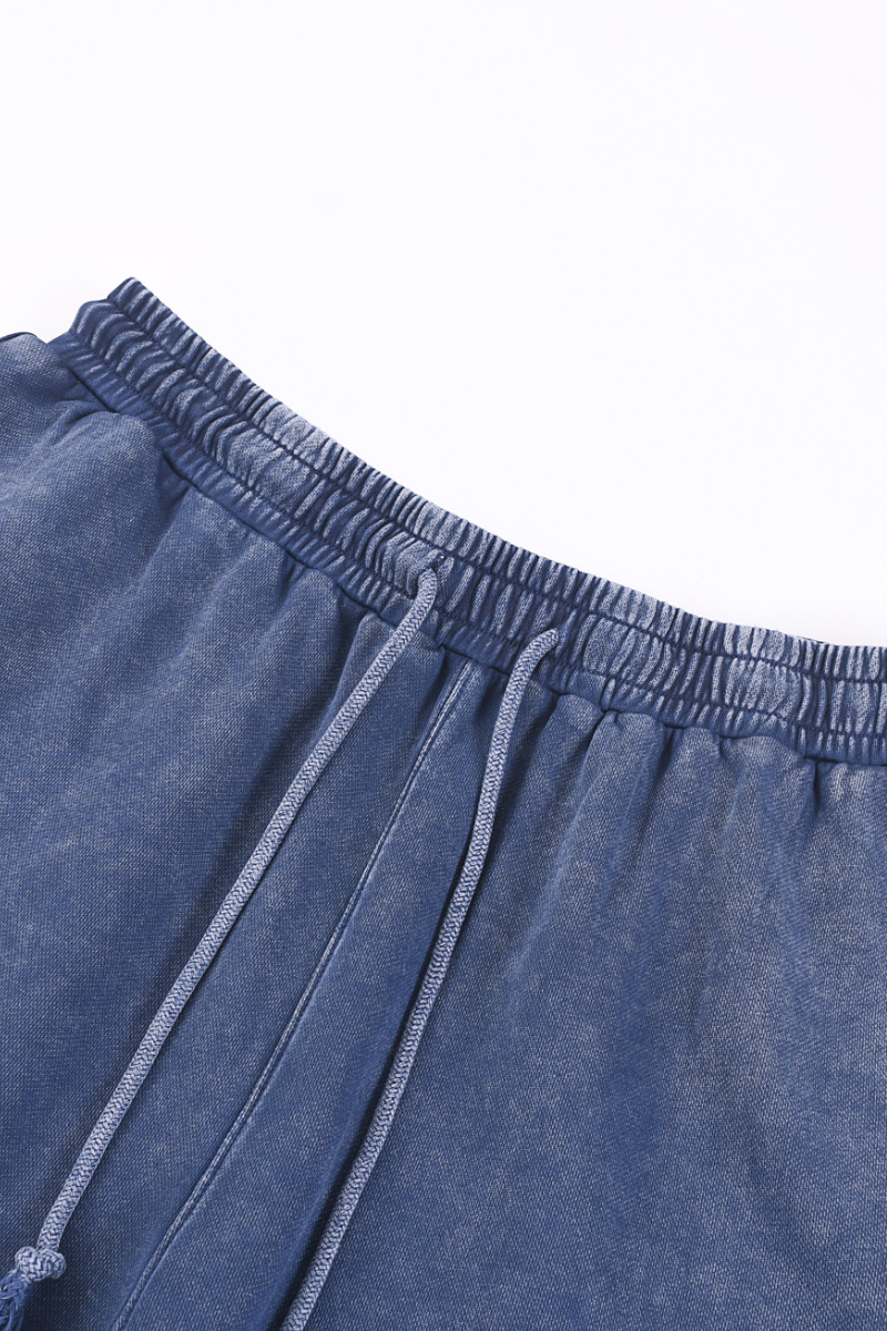Men All Season Vintage Wax Washed Straight Sweatpants