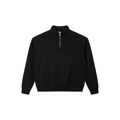 Unisex Fall Clothing Warm Heathered Half Zip Sweatshirt
