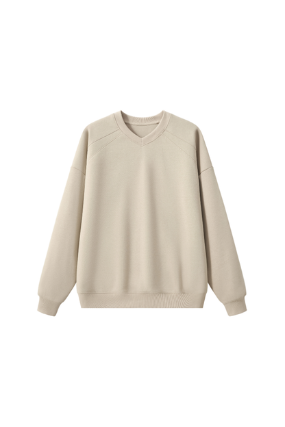 Men Fall Cotton Blend Raglan Cropped Pullover Sweatshirt