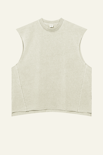 Men's Cotton 270 Heavyweight Washed Side Slit Tank Top
