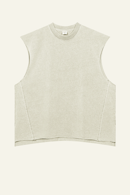 Men's Cotton 270 Heavyweight Washed Side Slit Tank Top