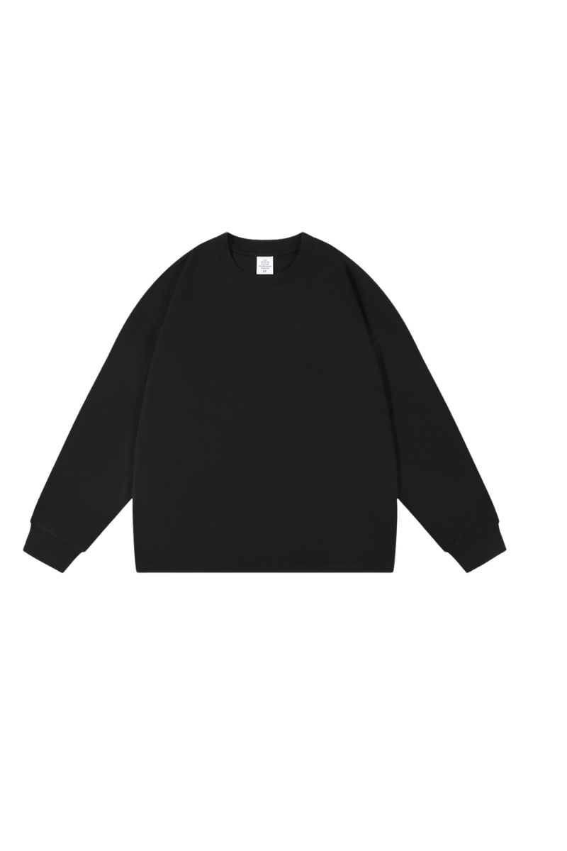 Unisex 305g Heavy Cotton Loose Crewneck Long Sleeve Tee
