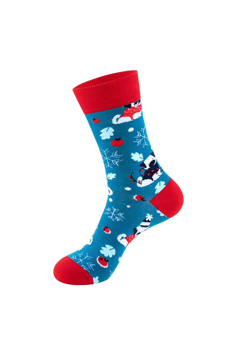 Unisex Fall Winter Festive Cartoon Christmas Crew Socks