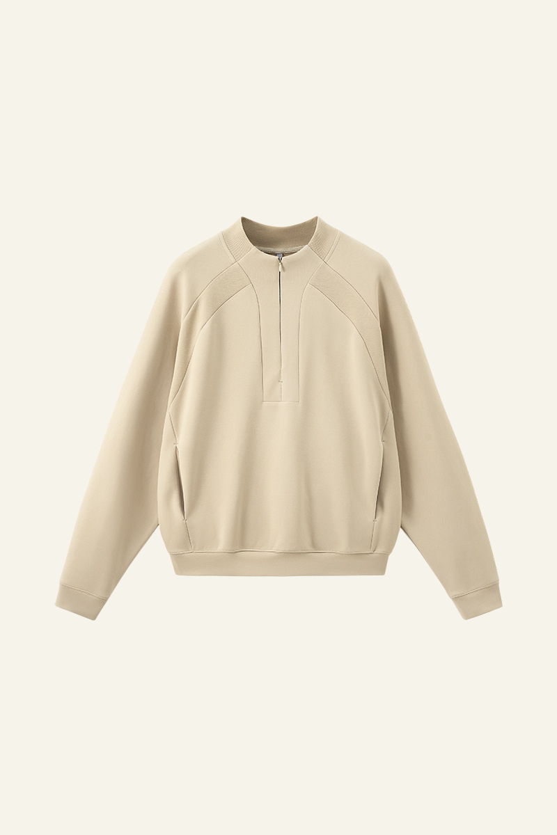 Men's Streetwear Stand Collar Half Zipper Pullover