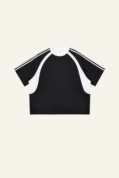 Women's Cotton Side Striped Color Block Streetwear T-shirt