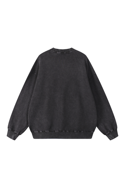 Women Fall Clothing 360G Snow Wash Crewneck Sweatshirt