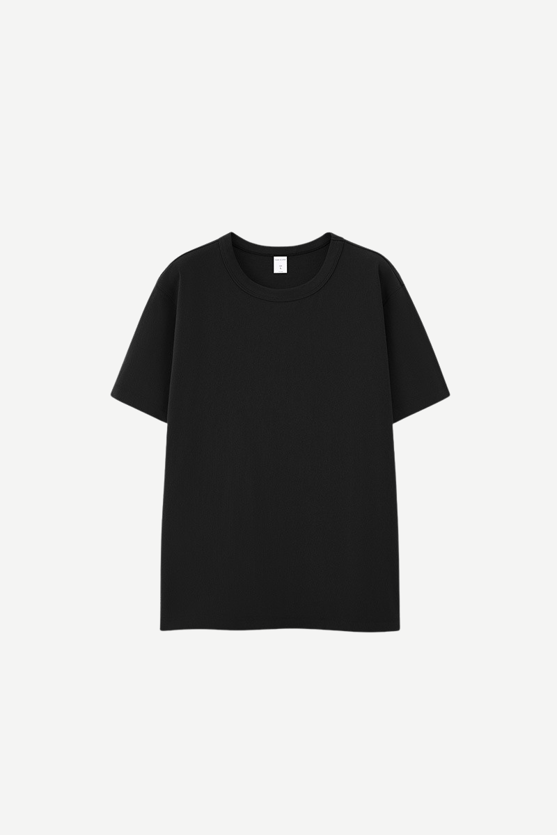 Women's 250g Cotton Double Layer Crewneck Basic Set-in Tee