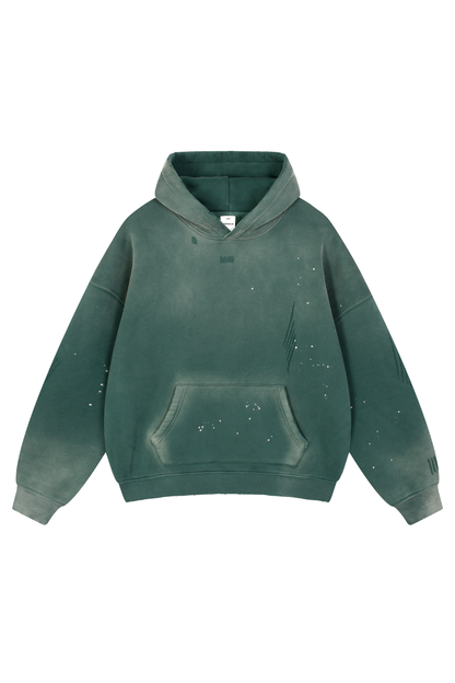 Men's Fall Splatter-Wash Distressed Pullover Hoodie