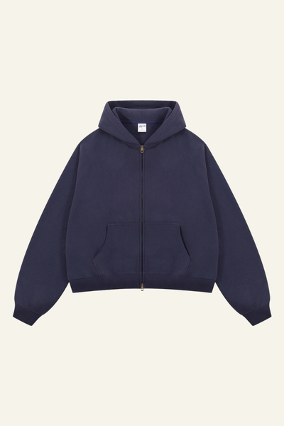 Men's Streetwear Two-Way Zipper Hooded Jacket