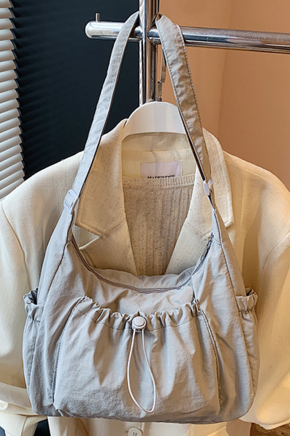 Women All Season Drawstring Multi Pocket Hobo Shoulder Bag