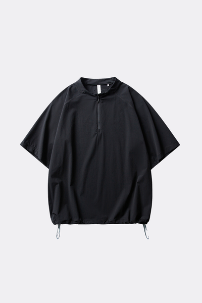 Unisex Half Zip Loose Wicking Cooling Quick Dry Tee