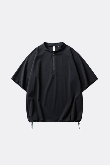 Unisex Half Zip Loose Wicking Cooling Quick Dry Tee