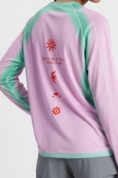 Unisex Spring Summer 2026 Long Sleeve Outdoor Ombre Tee